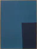 Ethan Cook, Untitled, 2017, handwoven canvas and thread, in artist's frame