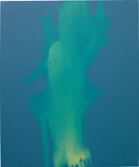 Kasper Sonne, TXC 80, 2014, industrial paint and chemicals on canvas, in artist's frame
