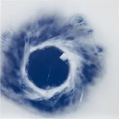 Kim Gordon, Mulholland Series (Ultramarine Wreath), 2014, acrylic on canvas