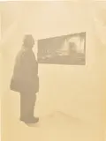 Cheyney Thompson, Property Owner Looking at a Poster of Cologne. No Response, 2006, inkjet print on newspaper