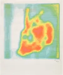 Herbert W. Franke, Untitled (from the Dürer Hase Digital series), 1973, inkjet plot on paper