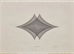 Tomislav Mikulić, Elips, 1971, computer-generated graphic ink on Calcomp perforated plotter paper