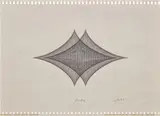 Tomislav Mikulić, Elips, 1971, computer-generated graphic ink on Calcomp perforated plotter paper