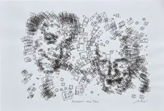 Tomislav Mikulić, Herbert and Tom, 2011, computer-generated ink on trimmed plotter paper