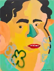 Cristina BanBan, Untitled, 2017, acrylic and spray paint on canvas, mounted on board