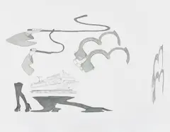 Avery Singer, S&M Cruiseline, 2011, graphite on paper