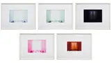 Gregor Schneider, Five works: (i) Ur 10 Farbe 5 Kaffeezimmer ; (ii) Ur 10 Farbe 4 Kaffeezimmer ; (iii); Ur 10 Kaffeezimmer ; (iv) Ur 10 Farbe 6 Kaffeezimmer ; (v) Ur 10 Farbe 2 Kaffeezimmer, 1993, c-print, in artist's frame