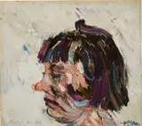 Ronald B. Kitaj, Female Head, oil on canvas laid on panel