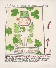 Irish Cupid by Rose Wylie, 2021, lithograph on Somerset paper, sold Jul 2022