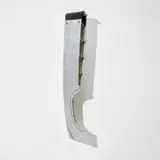 Mikhail Pirgelis, Untitled (from the air saddles #1), 2009, aeroplane parts (window frame), polished aluminium and rubber