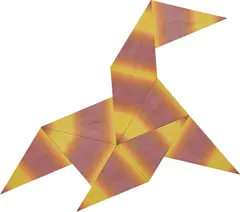 Alek O., Tangram (Plesiosaurus), 2015, stretched cotton parasol fabric, in 10 parts