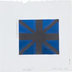 Black Jack by Gavin Turk, 1997, oil on printed paper, sold Jul 2022
