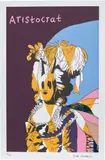 Yinka Shonibare Cbe Ra, Aristocrat in Blue, 2020, lithograph and unique paper and fabric collage on paper