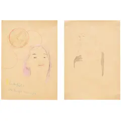 Andro Wekua, Sea Color, 2002-2003, graphite and coloured pencil on paper, diptych