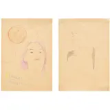 Andro Wekua, Sea Color, 2002-2003, graphite and coloured pencil on paper, diptych