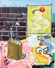 Cristina BanBan, The Barrio Jumble, 2016, acrylic on canvas