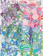 Sarah Ann Weber, Petals from blown roses, 2021, coloured pencil on Arches paper