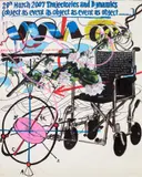 Keith Tyson, Studio Wall Drawing: 29th March 2007: Trajectories and Dynamics (object as event as object as event as object...), 2007, gouache, watercolour, oilstick, marker pen and felt-tip pen on paper