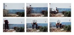 Robin Rhode, Pushing the Square, 2004, c-print on aluminium panel, face-mounted to Plexiglas, in 6 parts