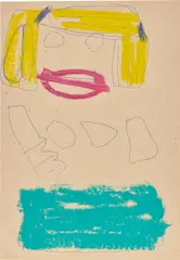 Adam Handler, Blonde, 2014-2015, oil stick and ball point pen on paper