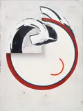 Anne Neukamp, Curl, 2014, oil, tempera and acrylic on linen