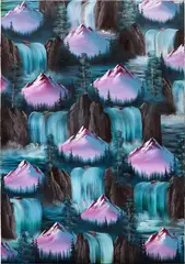 Neil Raitt, Mountain Waterfall (Hot Pink), 2015, oil and acrylic on canvas