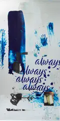 Hannah Perry, Untitled, 2014, screen print, digital print, paint, collage and vinyl on aluminium foil mounted on aluminium