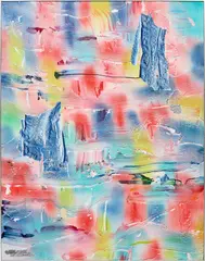 Joe Reihsen, Instant Chemistry, 2014, acrylic on panel, in artist's frame