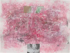 Sterling Ruby, Vivisection Pink, 2007, collage, paint, glitter and glue on paper