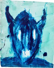 Frederik Næblerød, Untitled, 2015, oil and acrylic on unstretched canvas