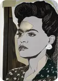 Mickalene Thomas, Clarivel Right, 2014, rhinestones, acrylic, oil, enamel and glitter on wood panel