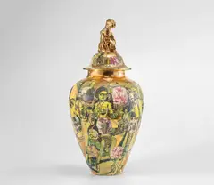 Me Wanking Off by Grayson Perry, 1996, glazed earthenware, in 2 parts, sold Apr 2021