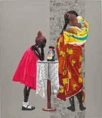 Eddy Kamuanga Ilunga, Fragile, 2019, acrylic and oil on canvas