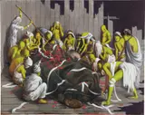 Jonas Burgert, Blattschlaf, 2009, oil on canvas