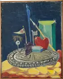 George Condo, Untitled, 1984, oil on canvas, in artist’s frame