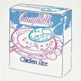Andy Warhol, Campbell's Soup Box: Chicken Rice, 1986, acrylic and silkscreen ink on canvas