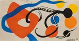Dialogue marin by Alexander Calder, 1971, gouache and ink on paper, sold Apr 2021