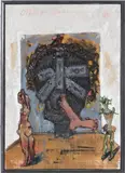 Markus Lüpertz, Otello - Selbdritt 2., 1996, oil on canvas, in artist's frame