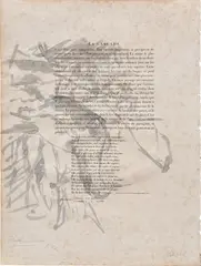 Trauerseeschwalbe by Georg Baselitz, 1972, watercolour on 19th century book page, sold Apr 2021