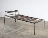 Franz West, o.T. (Liege), 1991, steel and leather