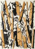 Splitter by Günther Uecker, 1999, nails, acrylic and wood on paper on panel, offered Apr 2021