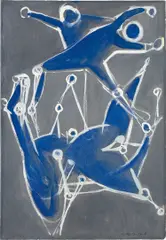 Marino Marini, Cavallo e cavaliere, gouache on paper