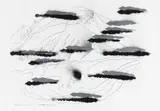 Mario Merz, Leggere nelle nuvole, 1992, graphite and spray paint on paper
