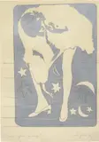 Giosetta Fioroni, Mi si è sfilata una scarpa, 1970, charcoal and acrylic on paper