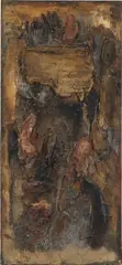 Bram Bogart, En cage, 1954, acrylic, sand and plaster on panel