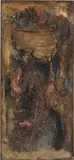Bram Bogart, En cage, 1954, acrylic, sand and plaster on panel