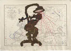 William Kentridge, Porter Series - Carte l'Europe (Shower Woman), 2006, hand-woven mohair tapestry