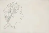 Andy Warhol, Queen Elizabeth, 1978, graphite on paper