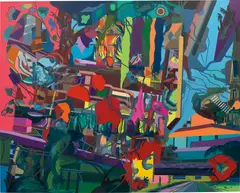 Franz Ackermann, Rupalee: former cultural center, 2010, oil on canvas