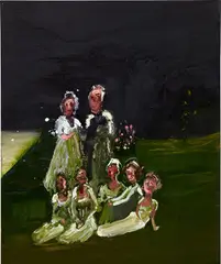 Genieve Figgis, Family in the Grass, 2015, acrylic on canvas